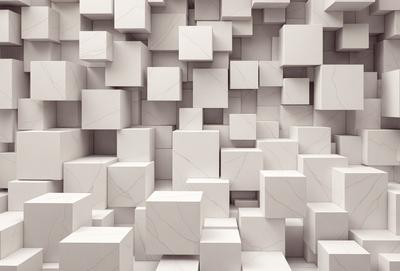 The primary subject of the image is a large, intricate, and detailed wall made of white marble blocks. The setting is a room with a white marble wall, which serves as the background. The visual style is a combination of photo and digital art, creating a realistic and artistic representation of the marble wall. The colors and mood of the image are predominantly white, giving it a clean and elegant appearance.