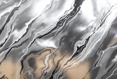 The primary subject of the image is a marble-like pattern, which is the main object, scene, or focus of the image. The setting or background features a gray and white marble-like pattern, which gives the image a unique and artistic visual style. The colors and mood of the image are predominantly gray and white, creating a sense of elegance and sophistication.