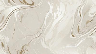 The primary subject of the image is a white, swirling pattern on a wall. The setting is a room with a white wall, and the visual style appears to be a combination of a photo and digital art. The dominant colors are white and gray, creating a clean and minimalist atmosphere.