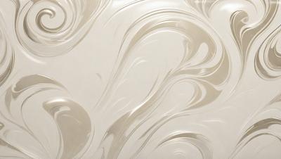 The primary subject of the image is a white, shiny, and smooth surface, possibly a wall or a countertop. The setting is a room with a patterned wallpaper, which adds a decorative touch to the space. The visual style of the image is a close-up of the wallpaper, showcasing its intricate design and texture. The colors and mood of the image are predominantly white, giving it a clean and modern appearance.