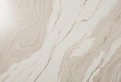 The primary subject of the image is a marble-like pattern on a wall. The setting is a room with a white background, and the visual style appears to be a combination of a photo and a drawing. The colors and mood of the image are predominantly white, giving it a clean and elegant appearance.