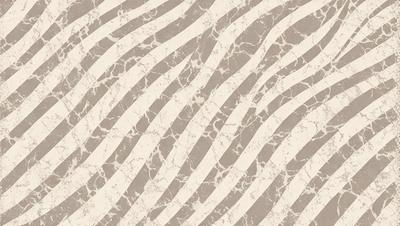 The primary subject of the image is a patterned wallpaper with a zebra print design. The setting is a room with a grey and white color scheme. The visual style is a close-up of the wallpaper, showcasing the intricate details of the zebra pattern. The colors and mood of the image are predominantly grey and white, giving it a clean and modern appearance.