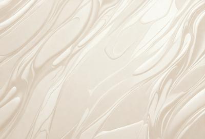 The primary subject of the image is a white wall with a pattern of swirls and waves. The setting is a room with a white color scheme. The visual style is a combination of a photo and digital art, creating a unique and artistic appearance. The dominant colors are white and gray, giving the wall a clean and modern look. The overall atmosphere is calm and serene, with the swirls and waves adding a touch of intrigue and interest to the space.