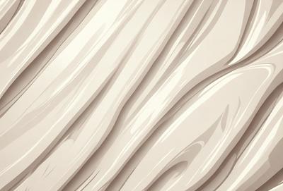 The primary subject of the image is a white wall with a pattern of waves or ripples. The setting is a room with a white color scheme. The visual style is a combination of a photo and digital art, creating a unique and interesting design. The dominant colors are white and beige, giving the wall a clean and calming appearance.