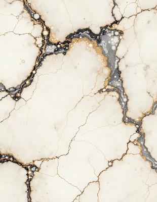 The image features a marble surface with a white and gold color scheme. The marble has a rough texture, giving it a natural and elegant appearance. The surface is covered with a variety of small holes, which add to the unique and intricate design of the marble. The combination of white and gold colors creates a sense of luxury and sophistication, making it an ideal choice for high-end interior design projects.
