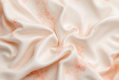 The primary subject of the image is a piece of fabric, which is the main object, scene, or focus of the image. The setting/background consists of a pink and white color scheme, with the fabric being the primary visual element. The visual style is a close-up of the fabric, showcasing its texture and pattern. The colors and mood of the image are predominantly pink and white, creating a soft and delicate atmosphere.
