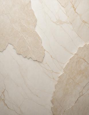 The primary subject of the image is a marble wall with a peeling or chipping surface. The setting is a room with a white background. The visual style is a close-up of the marble wall, showcasing its texture and peeling areas. The colors and mood of the image are predominantly neutral, with the marble wall being the main focus.