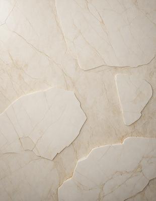 The primary subject of the image is a wall with a marble texture. The setting is a room with a white wall, and the visual style is a photo. The colors and mood of the image are predominantly white, giving it a clean and minimalist appearance.
