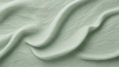 The primary subject of the image is a piece of green fabric, which is the main object, scene, or focus of the image. The setting or background of the image is a green surface, which could be a wall or a piece of fabric. The visual style of the image is a close-up of the green fabric, showcasing its texture and details. The colors and mood of the image are predominantly green, giving it a calm and soothing atmosphere.