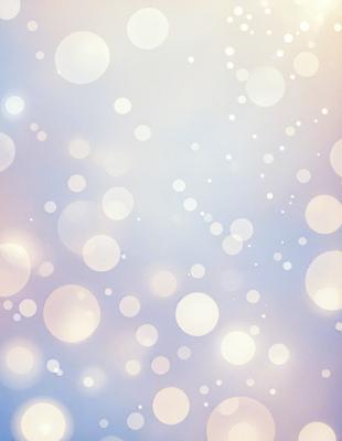 The primary subject of the image is a large, white, and blue background with a pattern of white dots. The setting appears to be a cloudy sky, and the visual style is a combination of a photo and digital art. The colors and mood of the image are predominantly white and blue, creating a serene and calming atmosphere.