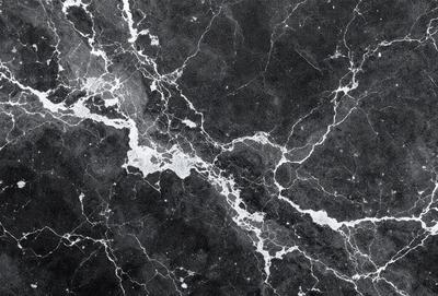 The image features a black and white marble wall with a pattern of white dots. The wall appears to be a part of a building, possibly a bathroom or a kitchen. The overall atmosphere of the image is elegant and sophisticated, with the marble wall serving as a striking visual element.
