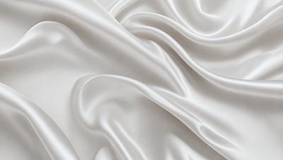The primary subject of the image is a white sheet of fabric, which is the main object, scene, or focus of the image. The setting or background is a white surface, which provides a clean and minimalistic backdrop for the fabric. The visual style of the image is a close-up of the fabric, showcasing its texture and details. The colors and mood of the image are predominantly white, giving it a clean, serene, and elegant appearance.