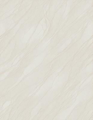 The primary subject of the image is a white marble wall with a pattern of swirls and waves. The setting is a room with a white marble floor, which complements the wall. The visual style is a close-up of the marble wall, showcasing its intricate design. The colors and mood of the image are predominantly white, giving it a clean and elegant appearance.