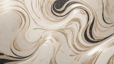 The primary subject of the image is a marble-like pattern, which is the main object, scene, or focus of the image. The setting or background features a marble-like surface, which adds to the visual style of the image. The colors and mood of the image are predominantly gold and brown, creating a warm and elegant atmosphere.