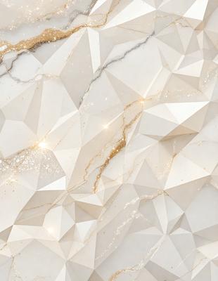The primary subject of the image is a white marble wall with a gold pattern. The setting is a room with a white marble floor. The visual style is a close-up of the marble wall, showcasing the intricate gold pattern. The colors and mood of the image are predominantly white and gold, creating a luxurious and elegant atmosphere.
