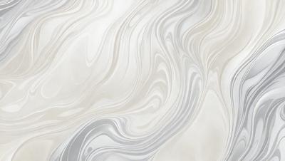 The primary subject of the image is a white marble wall with a pattern of waves. The setting is a room with a white color scheme. The visual style is a close-up of the marble wall, showcasing its texture and pattern. The colors and mood of the image are predominantly white, giving it a clean and elegant appearance.