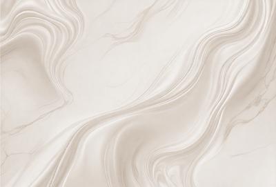 The primary subject of the image is a white marble wall with a pattern of swirls and waves. The setting is a room with a white marble floor, which complements the wall. The visual style is a close-up of the marble wall, showcasing its intricate design. The colors and mood of the image are predominantly white, giving it a clean and elegant appearance.