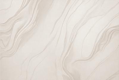 The primary subject of the image is a white wall with a pattern of waves or ripples. The setting is a room with a white background, and the visual style appears to be a combination of a photo and a digital art or illustration. The dominant colors are white and gray, creating a clean and minimalist atmosphere.