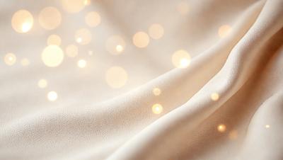 The primary subject of the image is a white sheet with a pattern of yellow dots. The sheet is draped over a surface, possibly a bed or a chair. The visual style of the image is a close-up of the sheet, showcasing the pattern and texture of the fabric. The colors and mood of the image are predominantly white and yellow, creating a warm and inviting atmosphere.