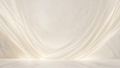 The primary subject of the image is a white curtain, which is the main object, scene, or focus of the image. The setting is a white room, and the visual style is a photo. The curtain is the dominant color, and the overall atmosphere is clean and minimalistic.
