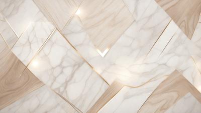 The primary subject of the image is a marble tile pattern. The setting is a white marble tile floor, which serves as the background. The visual style is a close-up of the marble tile pattern, showcasing the intricate design and texture. The colors and mood of the image are predominantly white, giving it a clean and elegant appearance.