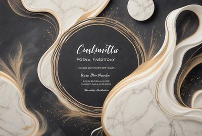 The primary subject of the image is a book cover featuring a marble design. The setting is a black background, which contrasts with the marble design. The visual style is a combination of digital art and illustration, creating a unique and eye-catching design. The colors and mood of the image are predominantly black and white, giving it a sophisticated and elegant appearance.