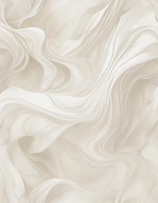 The primary subject of the image is a white, flowing, and swirling pattern. The setting is a white background, which creates a clean and minimalist appearance. The visual style is a combination of digital art and illustration, as the pattern appears to be digitally created and manipulated. The colors and mood of the image are predominantly white, giving it a calm and serene atmosphere.