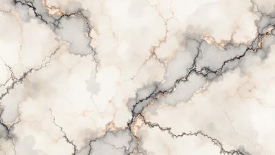The primary subject of the image is a white and brown painting of a cloudy sky. The setting is a cloudy sky, and the visual style is a painting. The dominant colors are white and brown, creating a moody atmosphere.