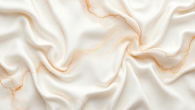 The primary subject of the image is a white sheet with a yellow stain on it. The setting is a white background, and the visual style appears to be a photo. The colors and mood of the image are predominantly white and yellow, with a hint of orange.