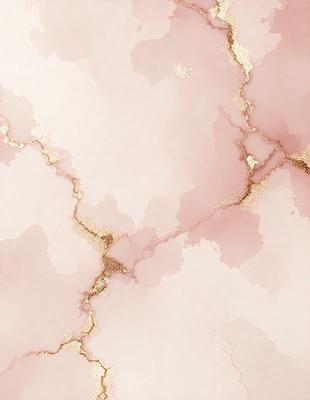 The primary subject of the image is a marbled wall with a pink and gold color scheme. The setting is a room with a pink and gold marbled wall, which serves as the background. The visual style of the image is a combination of photo and digital art, creating a unique and artistic representation of the marbled wall. The dominant colors in the image are pink and gold, giving the wall a luxurious and elegant appearance.