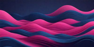 The primary subject of the image is a large, colorful wave. The wave is depicted in a variety of colors, including pink, blue, and purple. The setting is a dark blue background, which contrasts with the vibrant colors of the wave. The visual style of the image is a combination of digital art and illustration, creating a dynamic and eye-catching scene. The overall atmosphere of the image is energetic and lively, with the wave's colors and movement evoking a sense of motion
