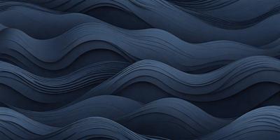 The primary subject of the image is a blue ocean with waves. The setting is the ocean, and the visual style is a photo. The dominant colors are blue and white, creating a calm and serene atmosphere.