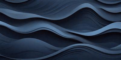 The primary subject of the image is a blue ocean with waves. The setting is the ocean, and the visual style is a digital art or illustration. The dominant colors are blue and white, creating a calm and serene atmosphere.