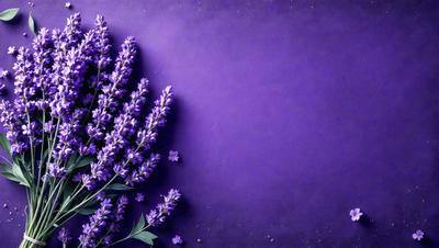 Purple flowers on a purple wall.