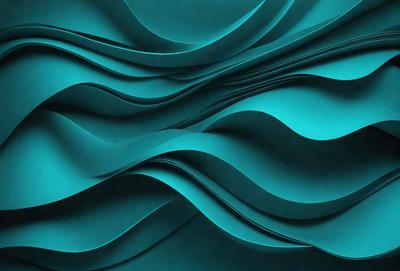 The primary subject of the image is a blue, curved, and wavy surface, which appears to be a piece of art or a design element. The setting is a dark blue background, which contrasts with the blue surface. The visual style is a combination of digital art and illustration, creating a unique and eye-catching design. The colors and mood of the image are predominantly blue, giving it a calm and serene atmosphere.