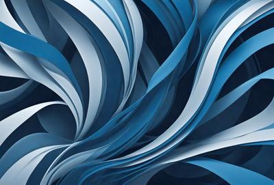 The primary subject of the image is a blue and white swirl pattern, which appears to be a digital art or illustration. The setting is a dark blue background, creating a contrasting effect with the swirl pattern. The visual style suggests that the image is a creative and artistic representation of a swirl or spiral. The colors and mood of the image are predominantly blue, with a sense of depth and movement, giving the impression of a dynamic and fluid design.