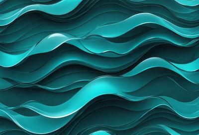 The primary subject of the image is a blue and white patterned wallpaper. The setting is a wall, and the visual style is a close-up of the wallpaper. The dominant colors are blue and white, creating a calm and soothing atmosphere.