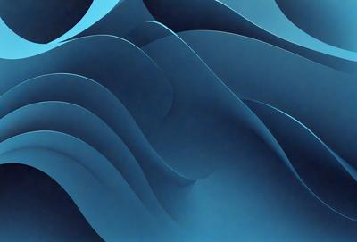 The primary subject of the image is a blue, swirling, and curved pattern. The setting is a blue background, which creates a visually striking contrast with the pattern. The visual style appears to be a digital art or illustration, as the swirls and curves are intricately detailed. The dominant colors are blue and white, giving the image a calm and soothing atmosphere.