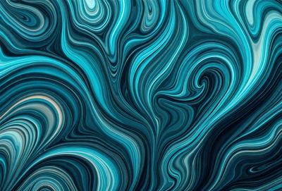 The primary subject of the image is a blue and white swirling pattern, which appears to be a digital art or illustration. The setting is a blue background, and the visual style is a combination of digital art and illustration. The dominant colors are blue and white, creating a calming and soothing atmosphere.