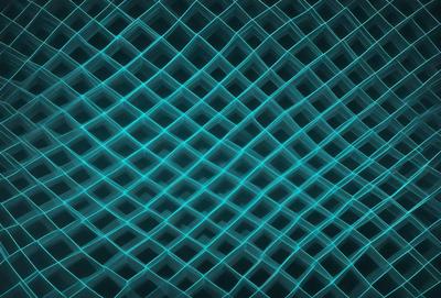 The primary subject of the image is a blue and white patterned surface. The setting is a dark background, which contrasts with the bright blue and white pattern. The visual style is a digital art or illustration, as the pattern appears to be a digital creation. The colors and mood of the image are predominantly blue and white, creating a calm and soothing atmosphere.