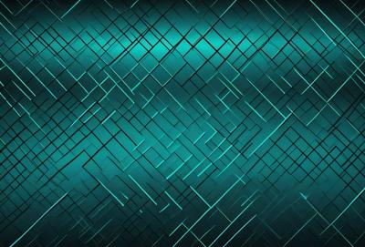 The primary subject of the image is a blue and green patterned background. The setting is a dark room, and the visual style appears to be a digital art or illustration. The dominant colors are blue and green, creating a calm and soothing atmosphere.