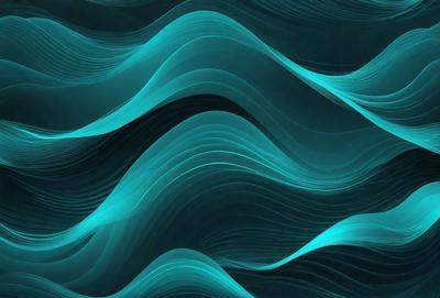 The primary subject of the image is a blue and white wave pattern. The setting is a blue background, which creates a visually appealing contrast with the wave pattern. The visual style is a digital art or illustration, as the wave pattern is intricately detailed and well-defined. The dominant colors are blue and white, which contribute to a calm and serene atmosphere.