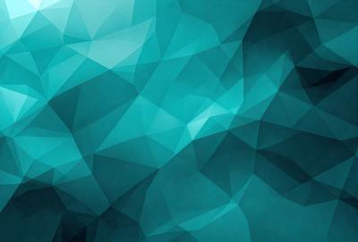 The primary subject of the image is a blue and white geometric pattern. The setting is a blue background, and the visual style appears to be a digital art or illustration. The dominant colors are blue and white, creating a calm and soothing atmosphere.