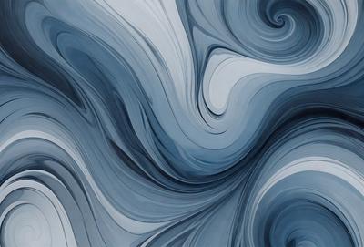 The primary subject of the image is a blue and white swirl pattern, which is the main object, scene, or focus of the image. The setting or background features a blue and white swirl pattern, which is the environment, backdrop, or surface visible in the image. The visual style of the image is digital art, as it is a digital representation of a swirl pattern. The dominant colors in the image are blue and white, creating a calm and soothing atmosphere.