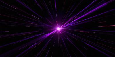 The primary subject of the image is a purple light, which appears to be a bright, colorful, and vibrant light source. The setting is a dark background, which contrasts with the purple light, creating a striking visual effect. The visual style of the image is a combination of a photo and digital art, as it captures the purple light in a way that resembles a digital artwork. The colors and mood of the image are predominantly purple, which gives it a unique and captiv