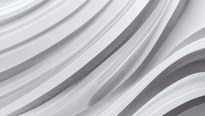 The primary subject of the image is a white, curved surface that resembles a wave or a roll. The setting is a white background, which creates a clean and minimalist visual style. The colors in the image are predominantly white, giving it a calm and serene atmosphere.