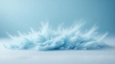 The primary subject of the image is a blue ocean with waves crashing. The setting is a vast expanse of water, and the visual style is a photo of the ocean. The dominant colors are blue and white, creating a serene and calming atmosphere.