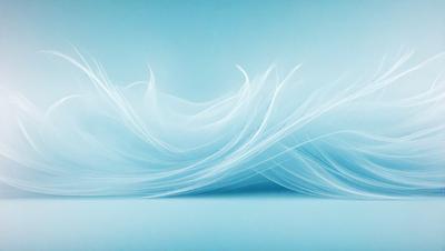 The primary subject of the image is a white, flowing, and swirling pattern, which appears to be a digital art or illustration. The setting is a blue background, which adds to the overall atmosphere of the image. The visual style suggests that the image is a creative and artistic representation of a flowing pattern. The colors and mood convey a sense of movement and fluidity, with the white pattern contrasting against the blue background.