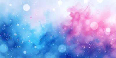The primary subject of the image is a colorful, swirling, and abstract background featuring a mix of blue, pink, and purple hues. The setting appears to be a space or a celestial environment, with a backdrop of stars and a sense of depth. The visual style of the image is a combination of digital art and illustration, creating a vibrant and dynamic atmosphere. The colors and mood of the image are lively, energetic, and full of life, evoking a sense of