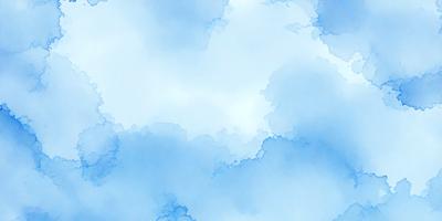 The primary subject of the image is a cloudy blue sky. The setting is a vast, open space with no visible landmarks or objects. The visual style is a combination of a photo and digital art, creating a unique and artistic representation of the cloudy sky. The dominant colors are blue and white, with the blue sky creating a calm and serene atmosphere.